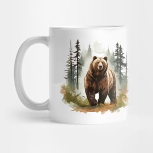 Watercolor Grizzly Bear Mug
